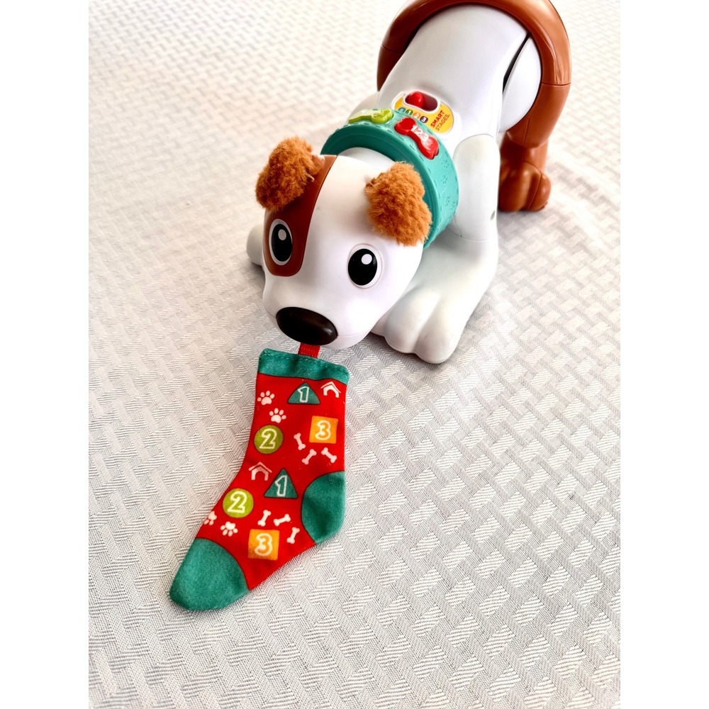 Fisher-Price 1-2-3 Crawl with Me Puppy‎ Smart Stages Learning Toy White Brown